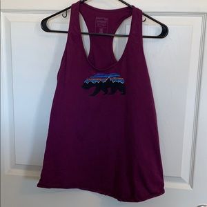Purple bear Patagonia tank top.